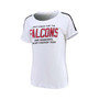 Women's White and Black Atlanta Falcons Cheer Rolled Sleeves T-shirt