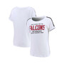 Women's White and Black Atlanta Falcons Cheer Rolled Sleeves T-shirt