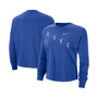 Women's Royal Duke Blue Devils Boxy Varsity Long Sleeve T-shirt