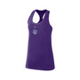 Women's Purple LSU Tigers Varsity Stack Vault Racerback Scoop Neck Tank Top