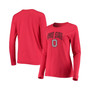 Women's Scarlet Ohio State Buckeyes University Arch Logo Long Sleeve T-shirt