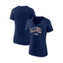 Women's Branded College Navy Seattle Seahawks Team Banner Wave V-Neck T-shirt
