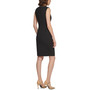 Women's Scuba Crepe Drape-Front Sheath Dress