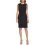Women's Scuba Crepe Drape-Front Sheath Dress