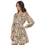 Petite Leopard-Print Ruffled Fit & Flare Dress
