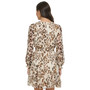 Petite Leopard-Print Ruffled Fit & Flare Dress
