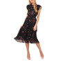Women's Floral Print Smocked-Waist Midi Dress
