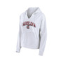 Women's Branded White South Carolina Gamecocks Striped Notch Neck Pullover Hoodie