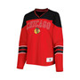 Women's Red Chicago Blackhawks Abigail V-Neck Long Sleeve T-shirt