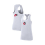 Women's White Ohio State Buckeyes Racerback 2-Hit Tank Top