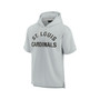 Men's and Women's Gray St. Louis Cardinals Super Soft Fleece Short Sleeve Hoodie