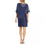Women's Sequinned-Lace Sheer-Poncho Dress