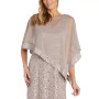 Women's Sequinned-Lace Sheer-Poncho Dress