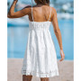 Women's Ariya V-neck Lace Up Slip Beach Dress