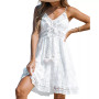 Women's Ariya V-neck Lace Up Slip Beach Dress
