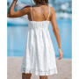 Women's Ariya V-neck Lace Up Slip Beach Dress