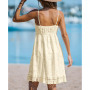 Women's Ariya V-neck Lace Up Slip Beach Dress