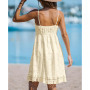 Women's Ariya V-neck Lace Up Slip Beach Dress
