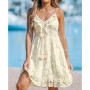 Women's Ariya V-neck Lace Up Slip Beach Dress