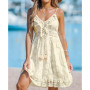 Women's Ariya V-neck Lace Up Slip Beach Dress