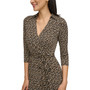 Women's Printed Faux-Wrap Dress