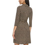 Women's Printed Faux-Wrap Dress