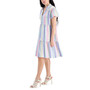 Petite Striped Tiered Babydoll Dress
