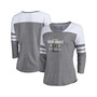 Women's Branded Heather Gray Vegas Golden Knights 2023 Stanley Cup Champions Shootout Tri-Blend 3/4 Sleeve V-Neck T-shirt