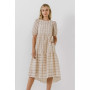 Women's Plaid Midi Dress