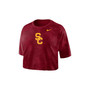Women's Crimson USC Trojans Tie-Dye Cropped T-shirt