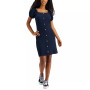 Women's Button Puff-Sleeve Dress