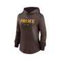 Women's Brown San Diego Padres Authentic Collection Pregame Performance Pullover Hoodie