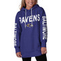 Women's Purple Baltimore Ravens Extra Point Pullover Hoodie