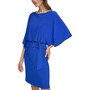 Petite Dolman-Sleeve Belted Blouson Dress