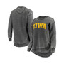 Women's Black Iowa Hawkeyes Vintage-Like Wash Pullover Sweatshirt
