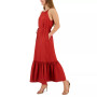 Women's Halter-Neck Tiered Maxi Dress