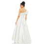 Women's Satin Oversized Ruffled One Shoulder Ballgown