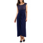 Petite Embellished Faux-Wrap Gown