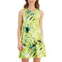 Women's Gwen Palm-Print Fit & Flare Dress
