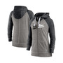 Women's Heathered Charcoal and Heathered Black Chicago White Sox Split Wordmark Gym Vintage-Like Raglan Slub Full-Zip Hoodie