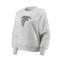 Women's White Atlanta Falcons Milestone Tracker Pullover Sweatshirt