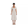 Women's Petite Linen Sweetheart Button Front Midi Dress