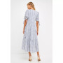Women's Gingham Tiered Dress with Bow-Tie Sleeves