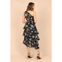 Womens Brigette One Shoulder Tiered Midi Dress