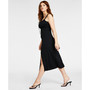 Women's Square Neck Sleeveless Ruched Midi Dress, Created for Macy's