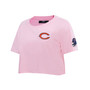 Women's Pink Chicago Bears Cropped Boxy T-shirt