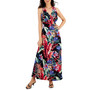 Women's V-Neck Sleeveless Jersey Maxi Dress