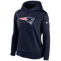 Women's Navy New England Patriots Performance Pullover Hoodie