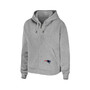 Women's Heather Gray New England Patriots Plus Size Full-Zip Hoodie