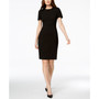 Seamed Scuba Crepe Sheath Dress